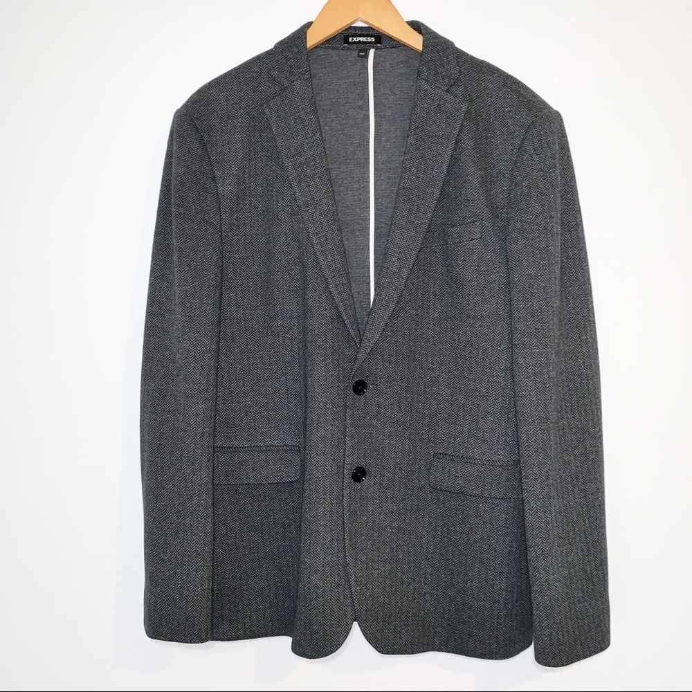 Express Slim 40R/40R Gray Blazer